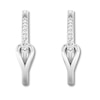 Thumbnail Image 2 of Love + Be Loved Diamond Hoop Earrings 1/4 ct tw Sterling Silver