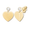 Thumbnail Image 1 of Signature Heart Diamond Earrings 1/10 ct tw 10K Yellow Gold