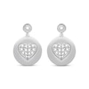 Thumbnail Image 2 of Signature Heart Diamond Earrings 1/3 ct tw Sterling Silver
