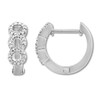 Thumbnail Image 1 of Petite Diamond Huggie Hoop Earrings 1/6 ct tw Sterling Silver