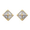 Thumbnail Image 0 of Geometric Earrings with Diamonds 10K Yellow Gold