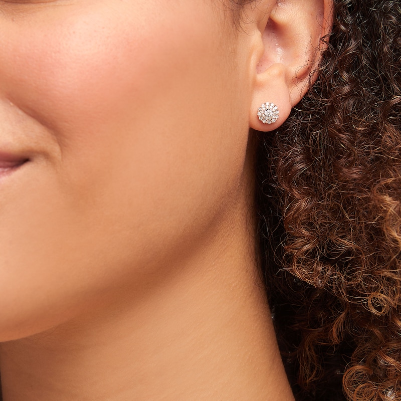 Main Image 3 of Diamond Earrings 3/8 ct tw Round-cut 10K Rose Gold