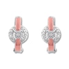 Thumbnail Image 0 of Petite Diamond Hoop Earrings 1/20 cttw Sterling Silver & 10K Rose Gold