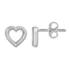 Thumbnail Image 1 of Heart Earrings with Diamonds Sterling Silver