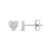 Thumbnail Image 0 of Diamond Heart Earrings 1/4 ct tw Round-cut 10K White Gold