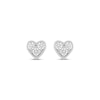Thumbnail Image 1 of Diamond Heart Earrings 1/4 ct tw Round-cut 10K White Gold