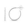 Diamond Hoop Earrings 1/4 ct tw Round-cut 10K White Gold