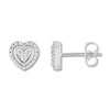 Thumbnail Image 0 of Diamond Heart Earrings 1/4 ct tw 10K White Gold