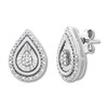 Thumbnail Image 0 of Diamond Teardrop Earrings 1/10 ct tw Round-cut Sterling Silver
