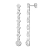 Thumbnail Image 2 of Diamond Dangle Earrings 5/8 ct tw Round-cut 10K White Gold