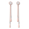 Thumbnail Image 0 of Diamond Geometric Drop Earrings 1/5 ct tw Round 10K Rose Gold