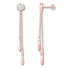 Thumbnail Image 1 of Diamond Geometric Drop Earrings 1/5 ct tw Round 10K Rose Gold