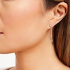 Thumbnail Image 3 of Diamond Geometric Drop Earrings 1/5 ct tw Round 10K Rose Gold