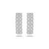 Thumbnail Image 2 of Diamond Hoop Earrings 1 ct tw Round-cut 10K White Gold
