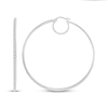 Thumbnail Image 1 of Diamond Hoop Earrings 1/10 ct tw Round-cut Sterling Silver