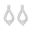 Thumbnail Image 1 of THE LEO Diamond Earrings 1/2 ct tw Round-cut 14K White Gold
