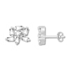 Thumbnail Image 2 of Baguette Diamond Cluster Earrings 1/5 ct tw Sterling Silver