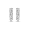 Thumbnail Image 2 of Diamond Hoop Earrings 1/10 ct tw Round-cut Sterling Silver