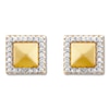 Thumbnail Image 0 of Diamond Geometric Earrings 1/15 ct tw Round-cut 10K Yellow Gold