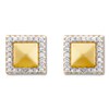 Thumbnail Image 1 of Diamond Geometric Earrings 1/15 ct tw Round-cut 10K Yellow Gold