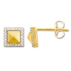 Thumbnail Image 1 of Diamond Geometric Earrings 1/15 ct tw Round-cut 10K Yellow Gold