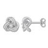 Thumbnail Image 1 of Diamond Knot Earrings 1/15 ct tw Round-cut Sterling Silver
