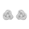 Thumbnail Image 2 of Diamond Knot Earrings 1/15 ct tw Round-cut Sterling Silver
