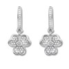 Diamond Floral Earrings 1/4 ct tw Round-cut 10K White Gold