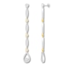 Thumbnail Image 1 of Diamond Drop Earrings 1/2 ct tw Sterling Silver & 10K Yellow Gold
