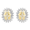 Thumbnail Image 1 of Diamond Floral Earrings 1/15 ct tw Sterling Silver & 10K Yellow Gold
