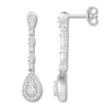 Thumbnail Image 1 of Diamond Teardrop Earrings 3/8 ct tw Round-cut Sterling Silver