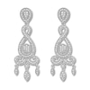 Thumbnail Image 2 of Diamond Chandelier Earrings 1/2 ct tw Round-cut Sterling Silver