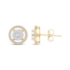 Thumbnail Image 1 of Diamond Earrings 1/2 ct tw Round-cut 10K Two-Tone Gold