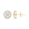 Thumbnail Image 0 of Diamond Earrings 1/2 ct tw Round-cut 10K Two-Tone Gold