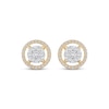 Thumbnail Image 2 of Diamond Earrings 1/2 ct tw Round-cut 10K Two-Tone Gold