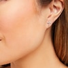 Thumbnail Image 2 of Diamond Cross Earrings 1/20 ct tw Round-cut 10K White Gold