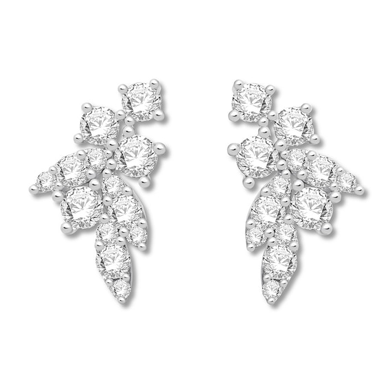 Diamond Earrings 1 ct tw Round-cut 10K White Gold