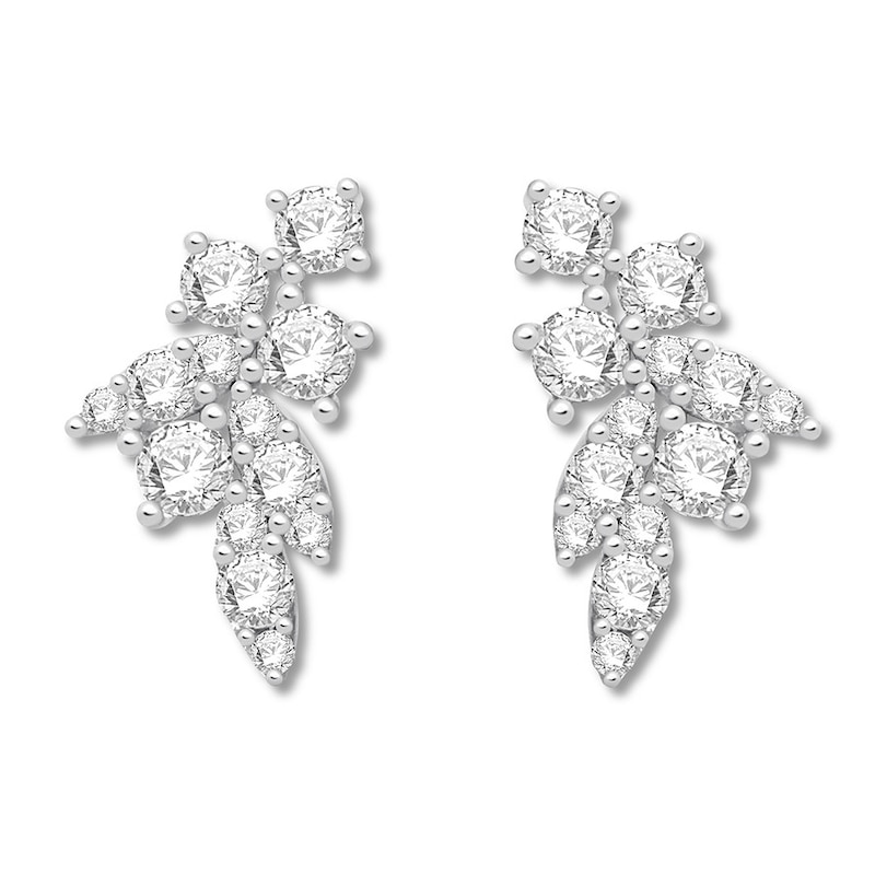 Main Image 1 of Diamond Earrings 1 ct tw Round-cut 10K White Gold