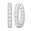 Thumbnail Image 0 of Diamond Hoop Earrings 1-1/2 ct tw Round-cut 14K White Gold
