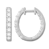 Thumbnail Image 1 of Diamond Hoop Earrings 1-1/2 ct tw Round-cut 14K White Gold