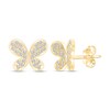 Thumbnail Image 1 of Diamond Butterfly Earrings 1/5 ct tw Round-cut 14K Yellow Gold