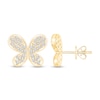 Thumbnail Image 1 of Diamond Butterfly Earrings 1/5 ct tw Round-cut 14K Yellow Gold