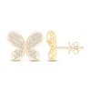 Thumbnail Image 2 of Diamond Butterfly Earrings 1/5 ct tw Round-cut 14K Yellow Gold
