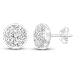 Diamond Earrings 1/2 ct tw Round-cut 14K White Gold