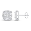 Thumbnail Image 1 of Diamond Earrings 1/2 ct tw Princess & Round 10K White Gold