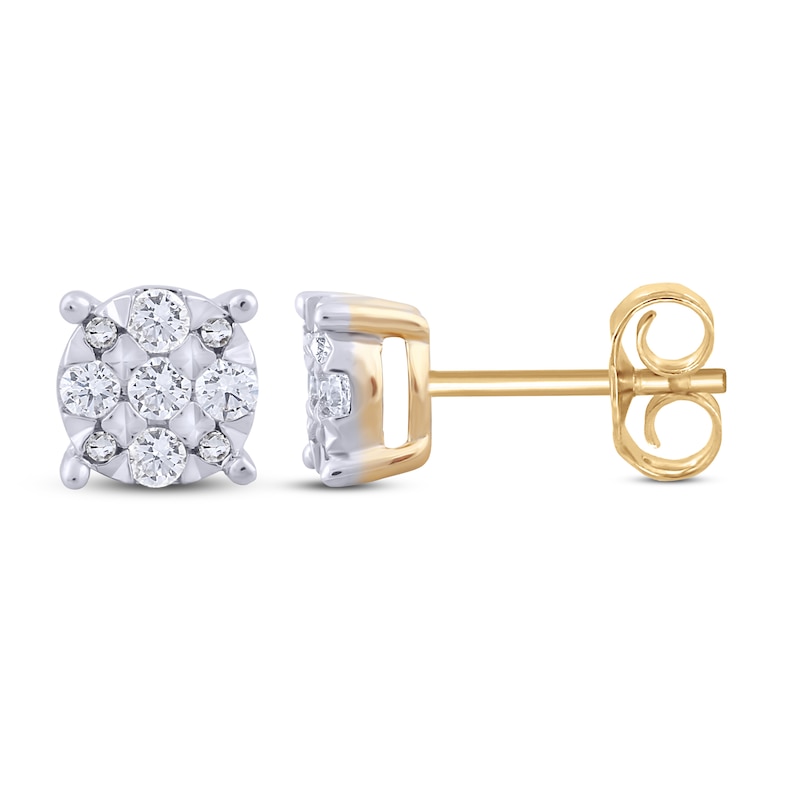 Main Image 1 of Diamond Stud Earrings 1/4 ct tw 10K Yellow Gold