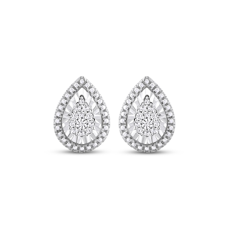 Main Image 2 of Diamond Teardrop Earrings 1/10 ct tw Sterling Silver
