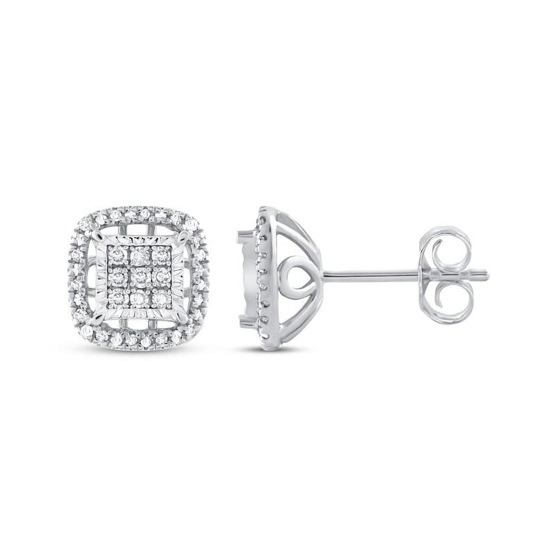 Main Image 1 of Diamond Stud Earrings 1/4 ct tw Sterling Silver