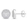 Diamond Stud Earrings 1/2 ct tw Sterling Silver