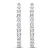 Thumbnail Image 1 of Diamond Hoop Earrings 1/2 ct tw Sterling Silver